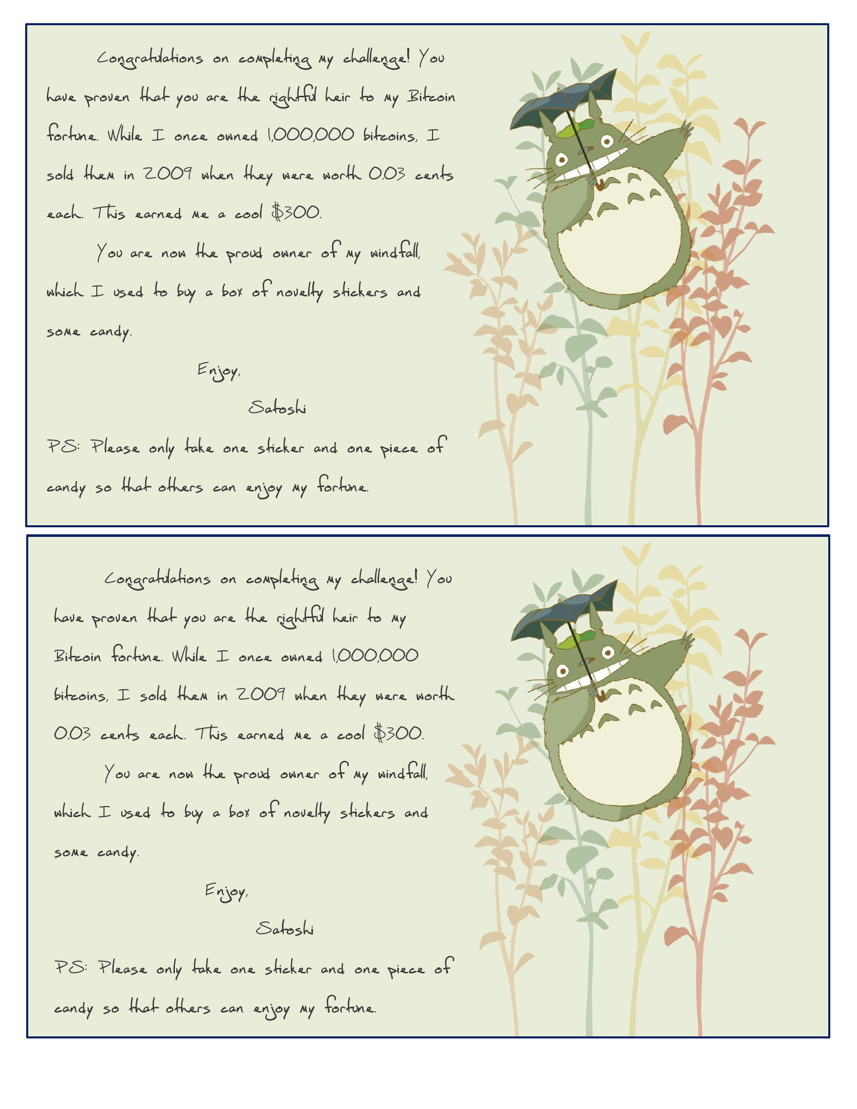 Congratulations final note card